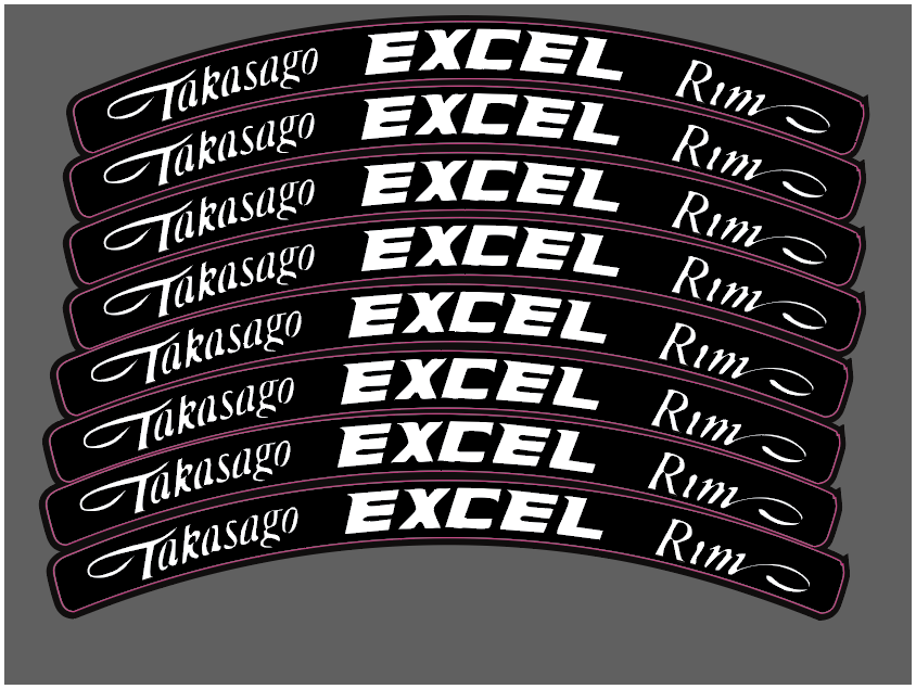 Excel Rim Stickers (Fits all Bikes)