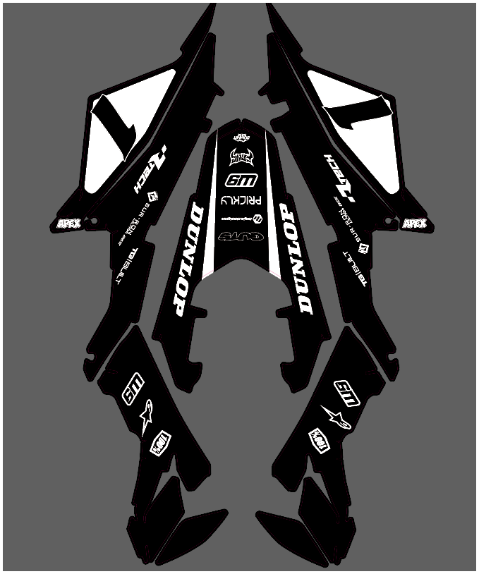 Ultra bee R-Tech Side Fender Graphics Kit